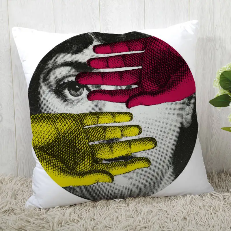 Наволочки на заказ итальянские-Fornasetti-серия Art Woman Face квадратная Наволочка на молнии наволочка 40*40 см, 45*45 см(одна сторона