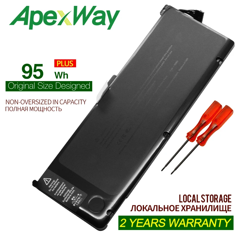 ApexWay 95Wh 7 4 V Аккумулятор для ноутбука A1309 Apple MacBook Pro 17 &quotA1297 (версия 2009) MC226 MC226ZP/A MC226TA/A