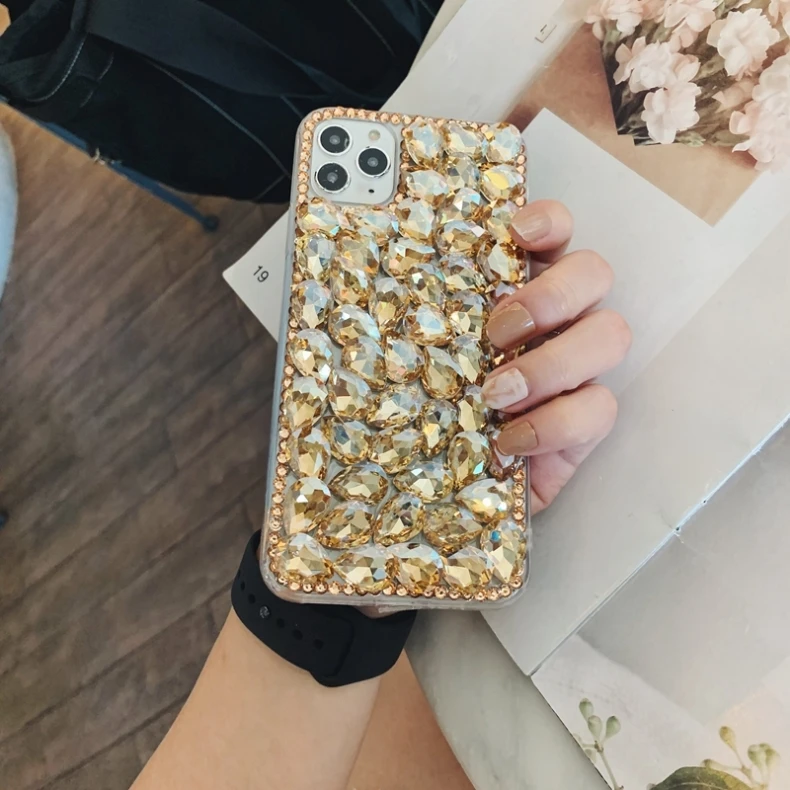 Чехол для телефона с кристаллами iPhone 12 11 Pro Max XS XR X 8 7 6 6S Plus SE 2020 | Мобильные телефоны