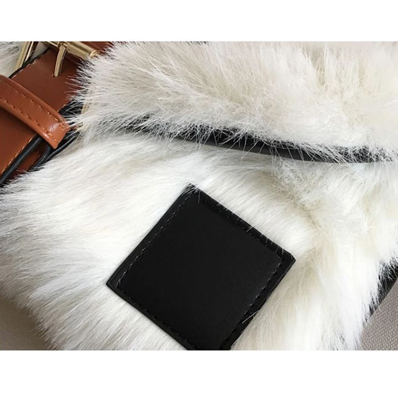 Winter Fashion New Sweet Girl Square bag High quality Soft Plush Women's Designer Handbag Casual Shoulder Messenger bag