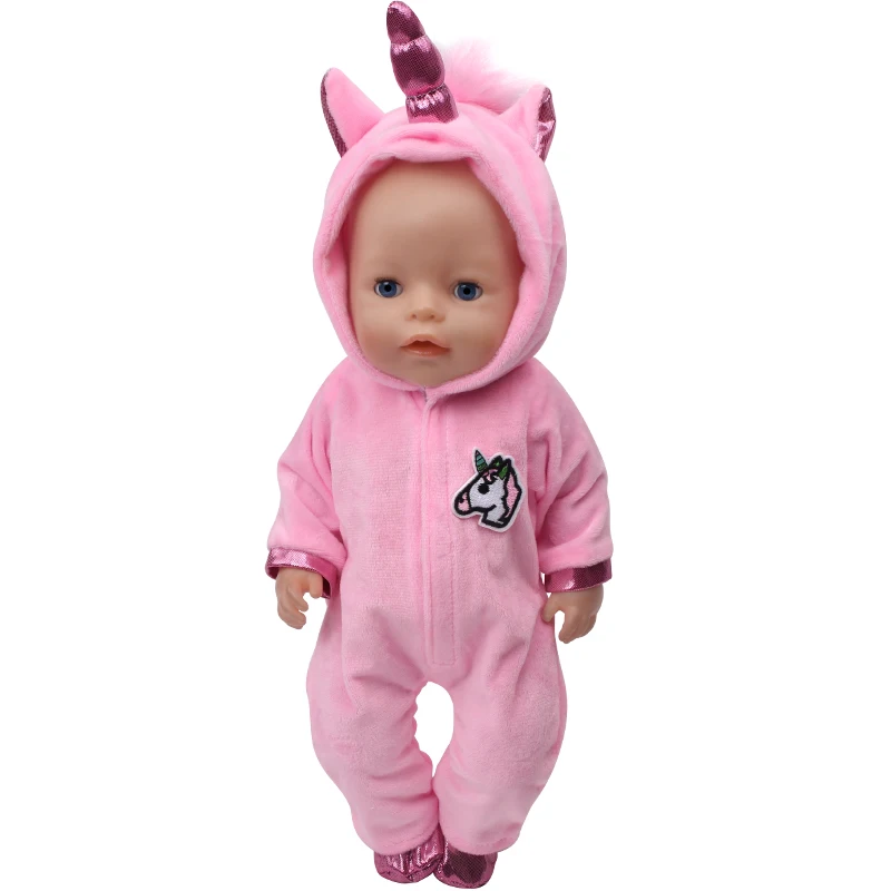 43 см Одежда для американских кукол мальчиков розовый костюм единорога синий