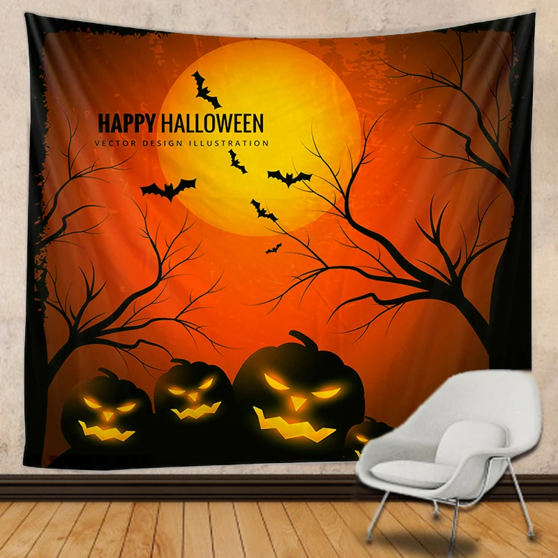 Счастливый Хэллоуин Гобелен Мандала гобелен хиппи из макраме настенный Бохо