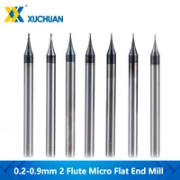 2 flute micro flat end mill 0 2 0 9mm mini cnc router bit 4mm shank tungsten carbide end mill mini milling cutter