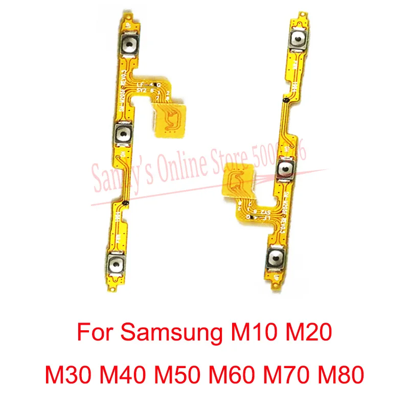 10 PCS New For Samsung M10 M20 M30 M40 M50 M60 M70 M80 Power ON OFF Switch Volume Side Button Key Flex Cable Repair Parts