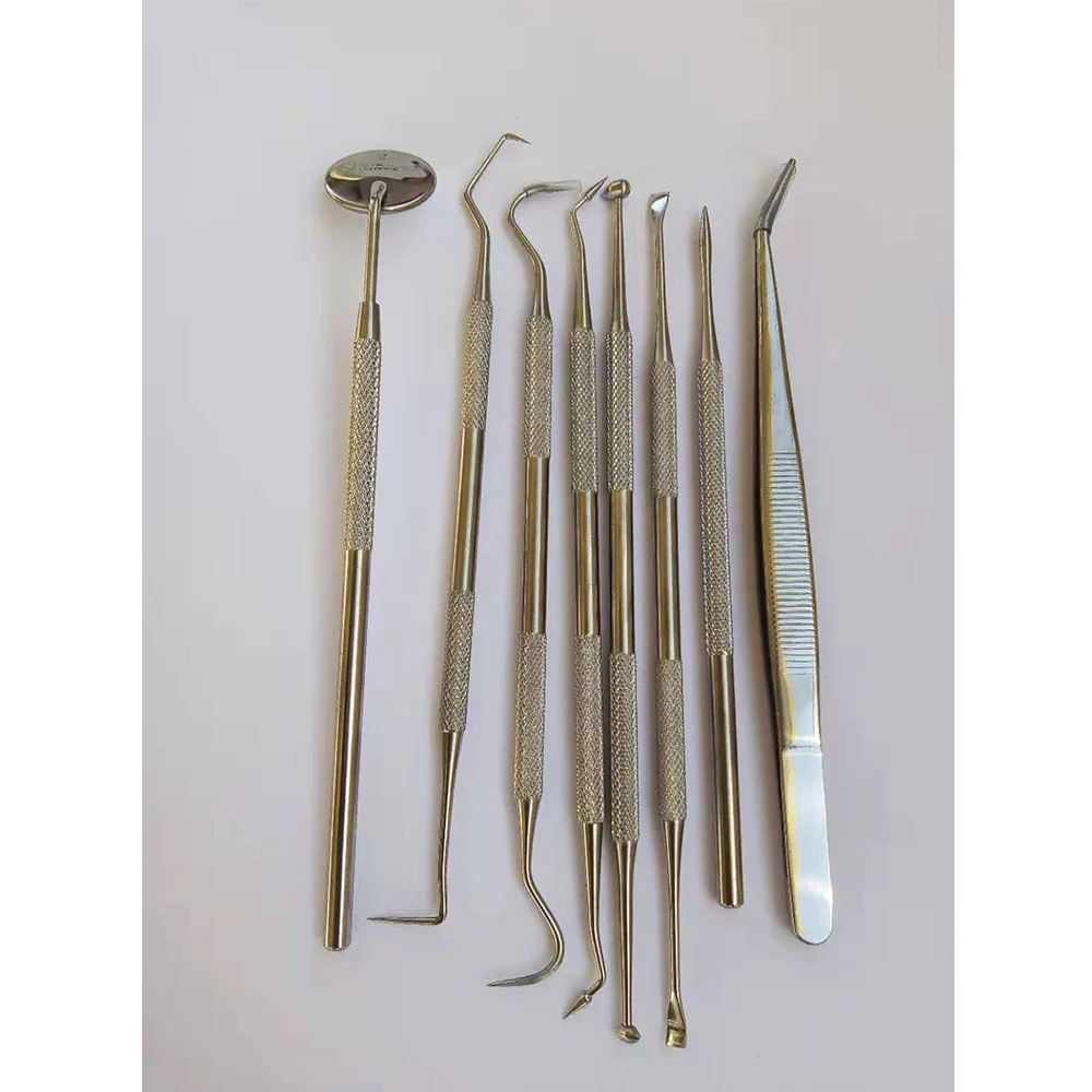 AMSIC стоматологический зеркальный инструмент 8 шт. набор для отбеливания зубов из