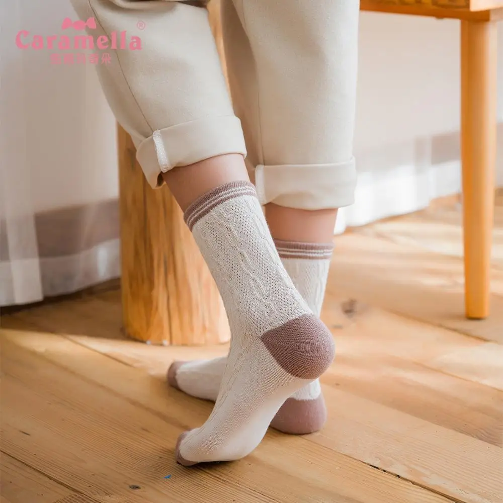 Носки женские хлопковые в полоску 3 пары/Лот|Носки| |