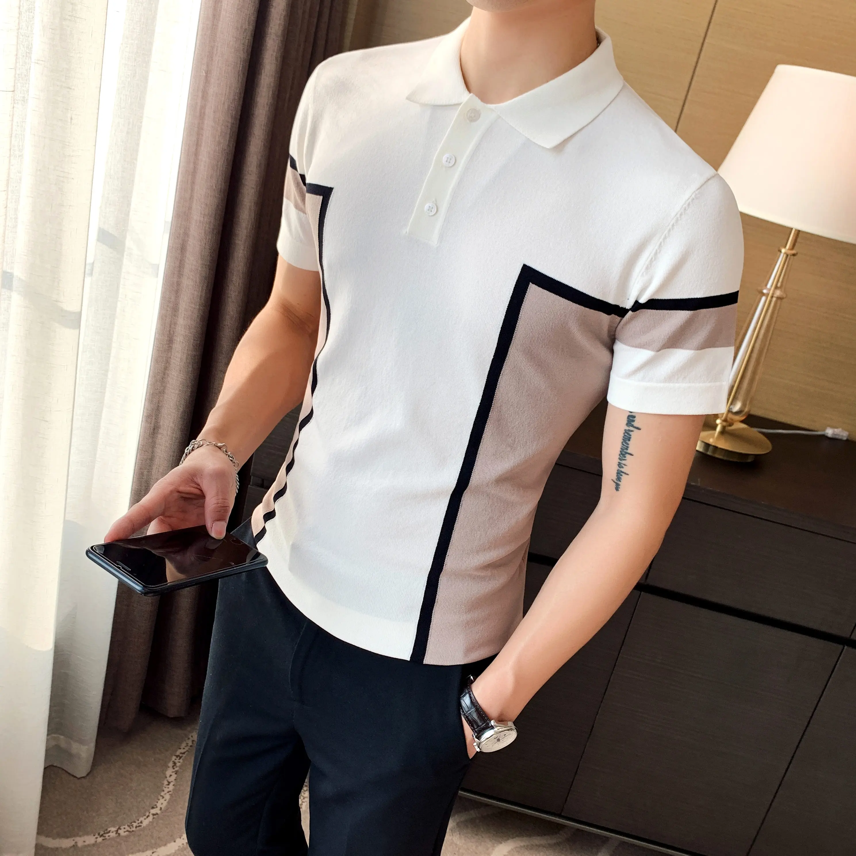 Новинка 2020 Корейская летняя новая брендовая рубашка поло с короткими рукавами и
