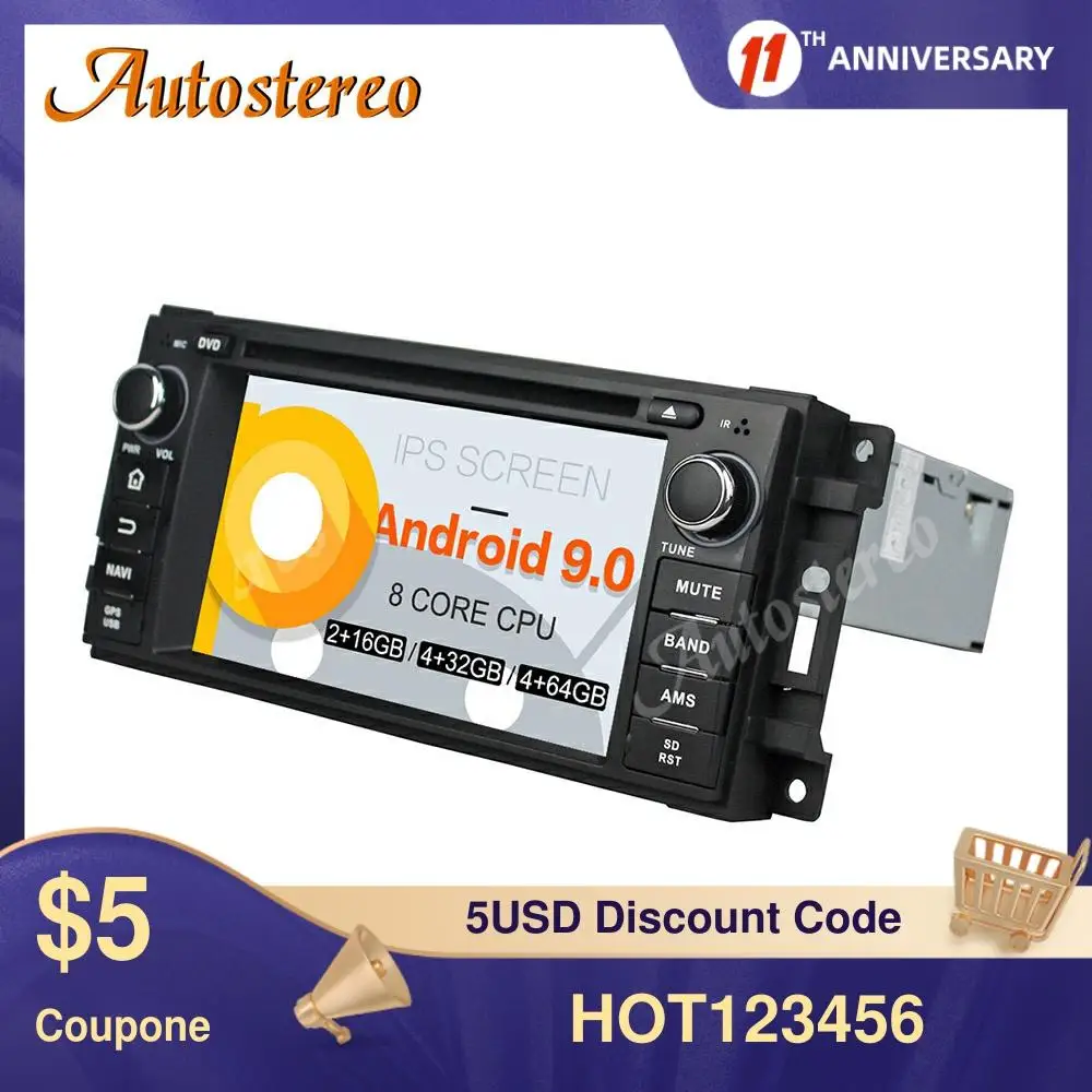Автомобильный DVD плеер Android 10 4 Гб GPS навигация для Jeep Wrangler головное устройство