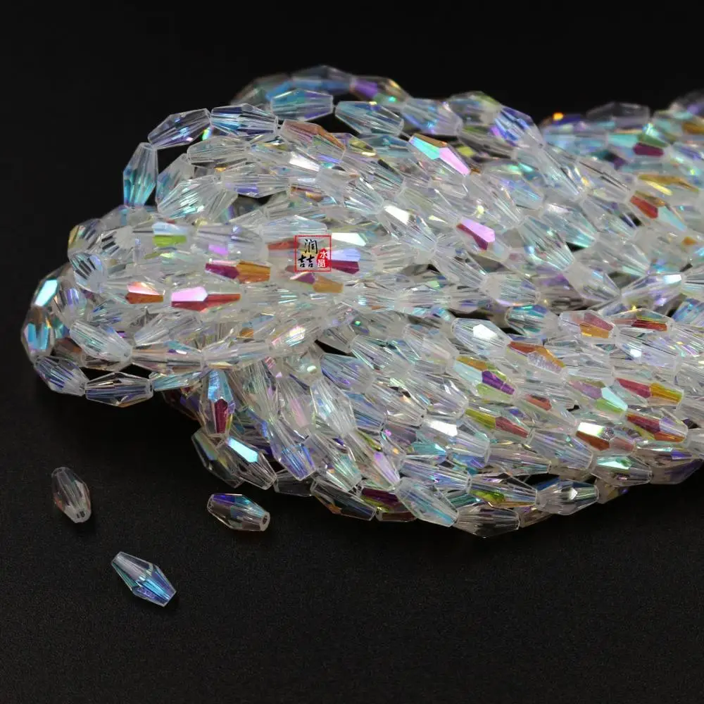 100 шт. изысканные двухконусные бусины из австрийского хрусталя 3x6/4x 8/6x12 мм для