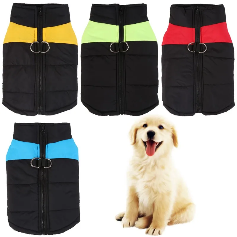 Собак зимняя теплая одежда дышащие удобные катание на лыжах хлопковый жилет
