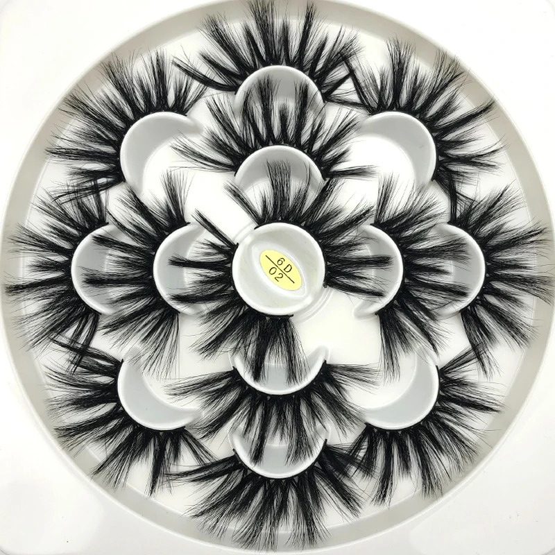 Новые 7 пар 25 мм длинные искусственные 3D норковые ресницы натуральные накладные