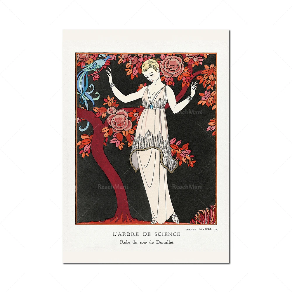 Графическое искусство в французском стиле 1920-х коллекция George Barbier принты Giclee