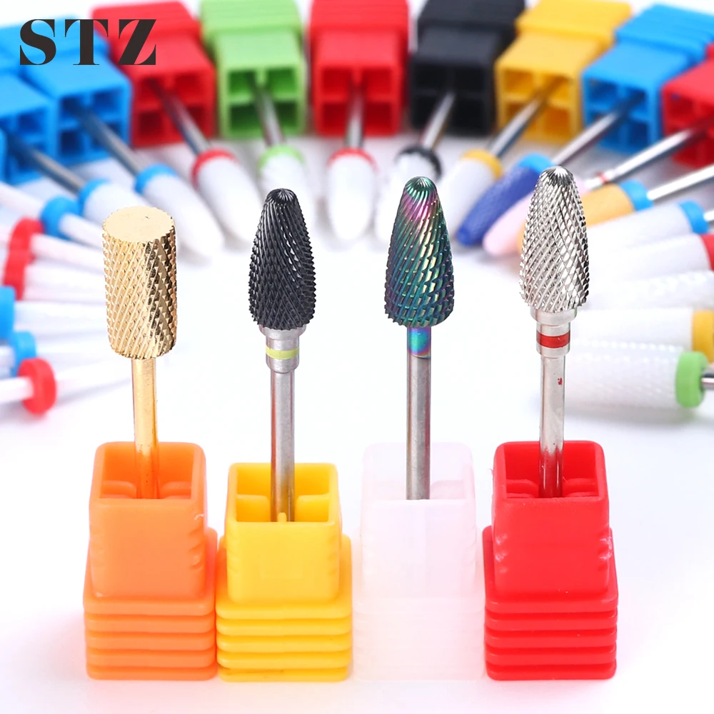 1 шт. Алмазная керамическая фреза для ногтей STZ фрезы маникюра карбидные