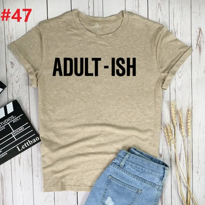 

Adult-ish New Women T Shirt Print Female Harajuku Tees Tops Summer T-shirt Casual Short Sleeve Tee Shirts Tops