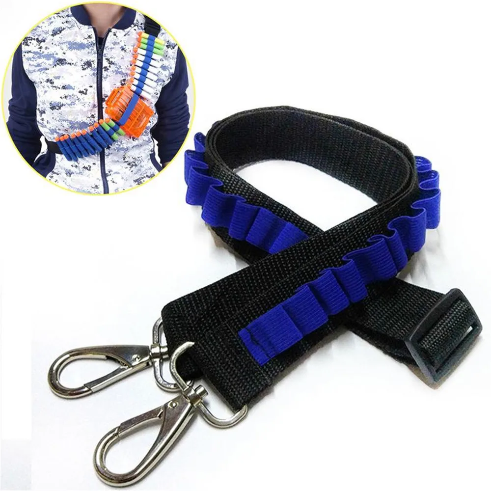 For Nerf N-strike Blasters Cartridge Holder Bandolier Toy Gun Soft Bullets Belt Shoulder Strap Clip Charger Darts Ammo Storage |