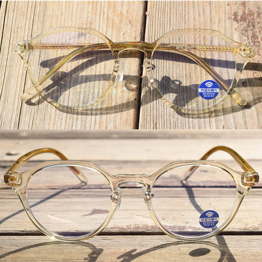 

BETSION Transparent Computer Glasses Frame Women Men Anti Blue Light Round Eyewear Blocking Glasses Optical Spectacle Eyeglass