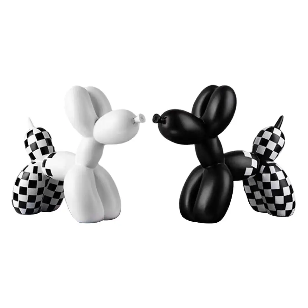 

Фигурка собаки с воздушным шаром из смолы, фигурка животного, художественная скульптура, коллекционные фигурки, фигурка щенка для домашнег...