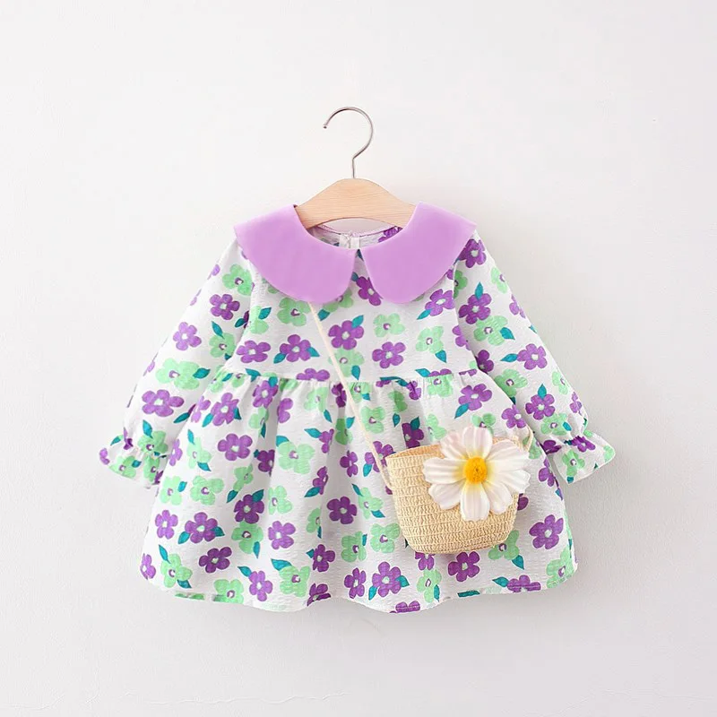 

Детское платье с длинным рукавом, для девочек, на 1 день рождения