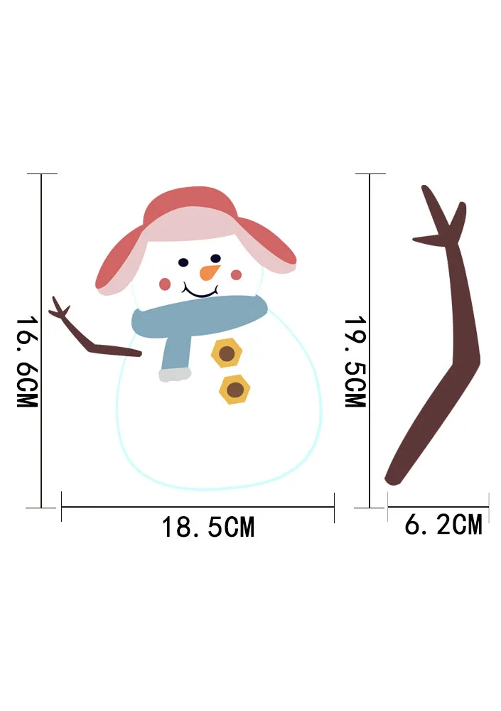 

ZTTZDY Christmas Decoration Snowman Decal Rear Windshield Car Sticker YJ3-0012