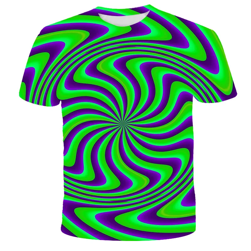 

2022 Dizziness 3D T-shirt Magic Pattern Kid 3D Printing T-shirt T shirt Hip Hop Street Clothing Boy Fashion T-shirt Clothing Top