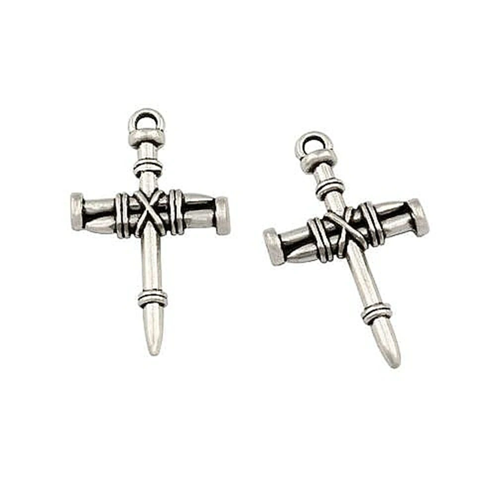 20 шт./лот Лидер продаж ногтей крест кулон Шарм легированное искусственное