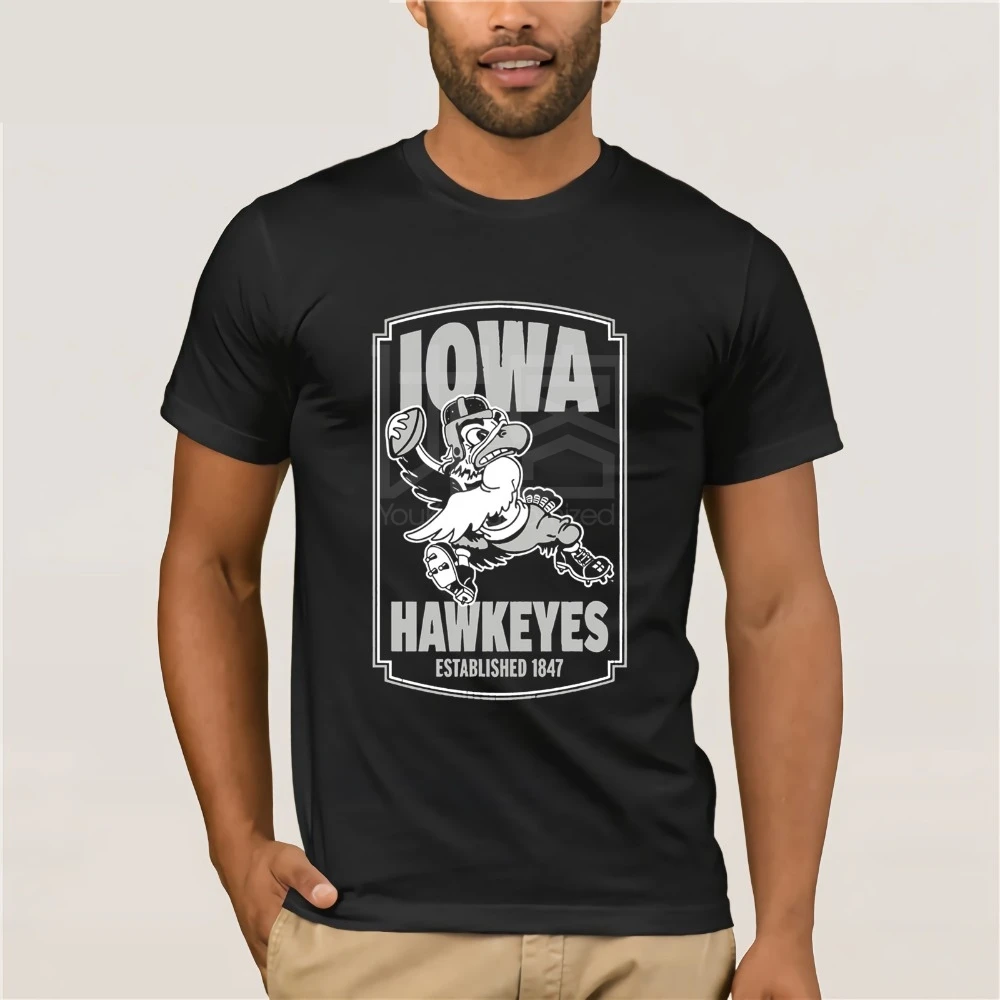 Мода Айова Hawkeyes 2019 постер футболки для мужчин Мужская футболка Одежда популярная