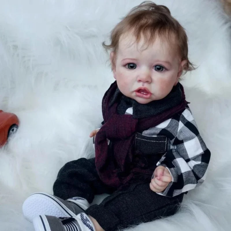 22 дюйма 55 см куклы для младенцев куклы Reborn Baby полностью силиконовые тела реалистичные малыша Bonecas с кривым ртом кукла