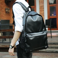 men leather backpacks usb charging anti theft bolsas mochila large boy schoolbag travel bag school backpack black bagpack