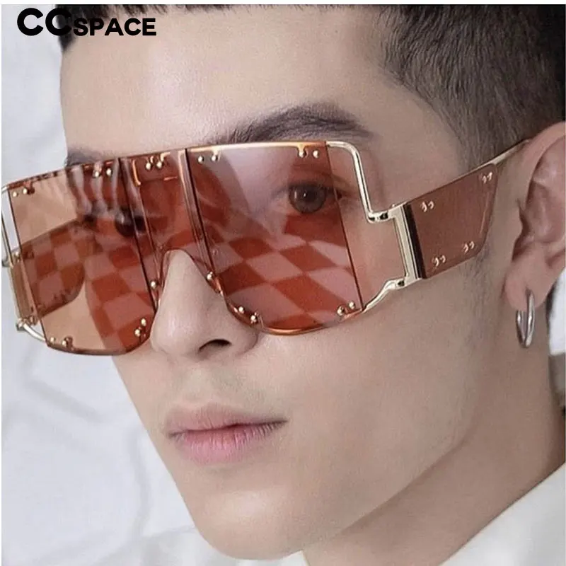 46215 квадратные негабаритные зеркальные солнцезащитные очки для мужчин и женщин