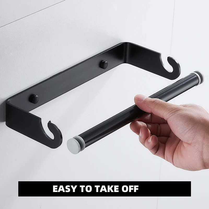 Настенная пластиковая вешалка для кухни держатель рулона туалетной бумаги Полка