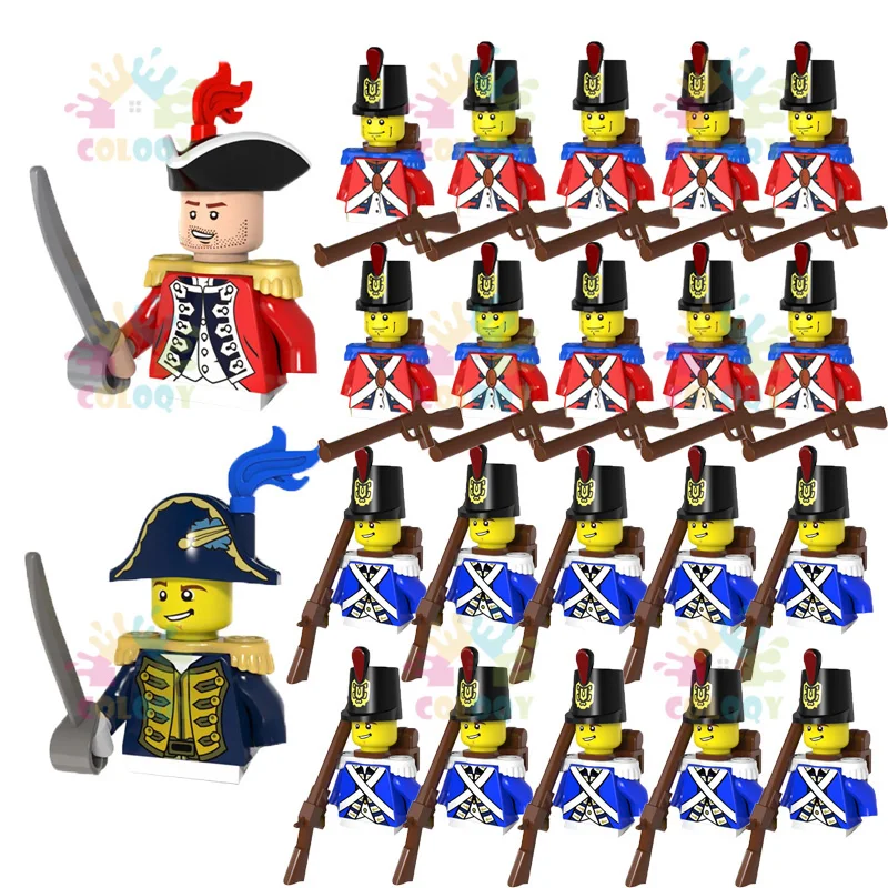 COLOYQ WW2 военный Императорский флот солдат строительные блоки красные синие