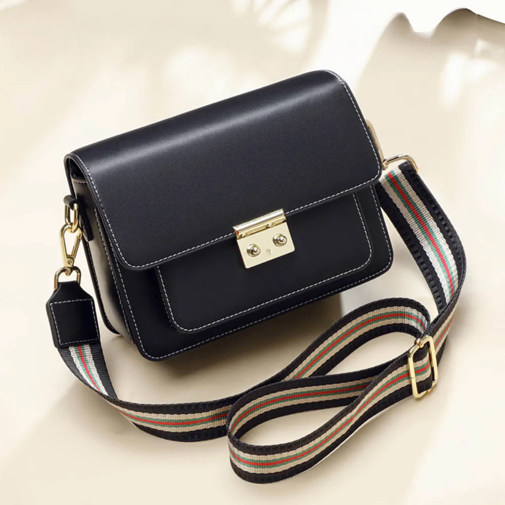 

Fashion Genuine Leather Women Bags High Quality Flap Women Shoulder Bag Double Chain Crossbody Messenger Bags for Ladies