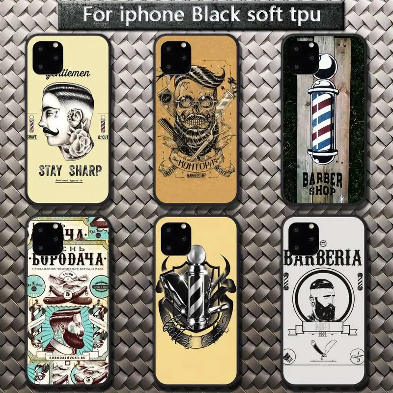 

funny letter barber shop Hair Phone Case for iPhone 8 7 6 6S Plus X 5S SE 2020 XR 11 12 Pro mini pro XS MAX
