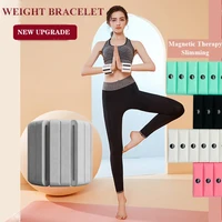 2 5lbs adjustable weight bearing wristband gym yoga body slimming weight loss anti fatigue magnetic therapy fitness bracelet
