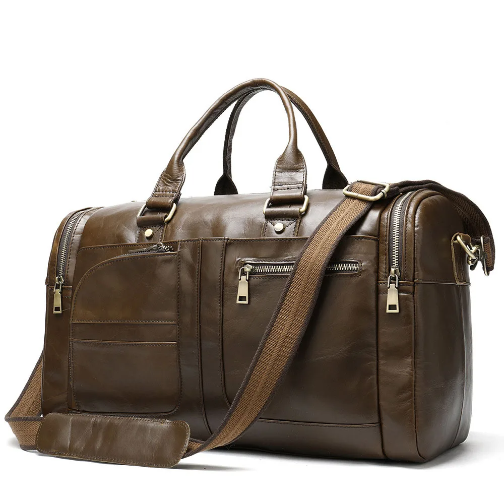 Фото Новые большие мужские сумки из натуральной кожи с несколькими карманами(Aliexpress на русском)