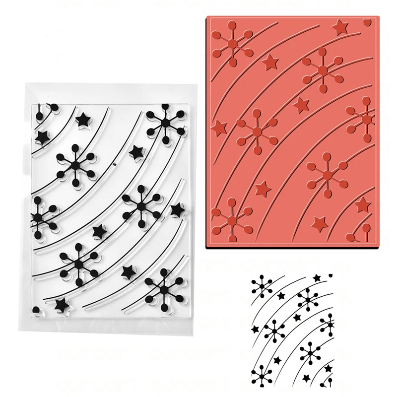 Линия снежинок прозрачные штампы 2019 резиновая Прозрачная силиконовая печать для