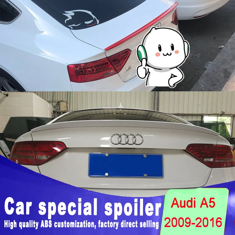 Новый дизайн высокое качество ABS для Audi A5 4 дверной спойлер к 2009 2010 2011 2012 2013 2014 2015 2016