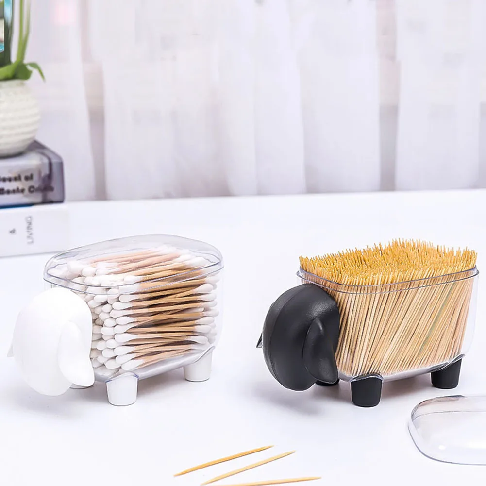 Прозрачная коробка для хранения в форме овечьей овцы пластиковый ватный тампон