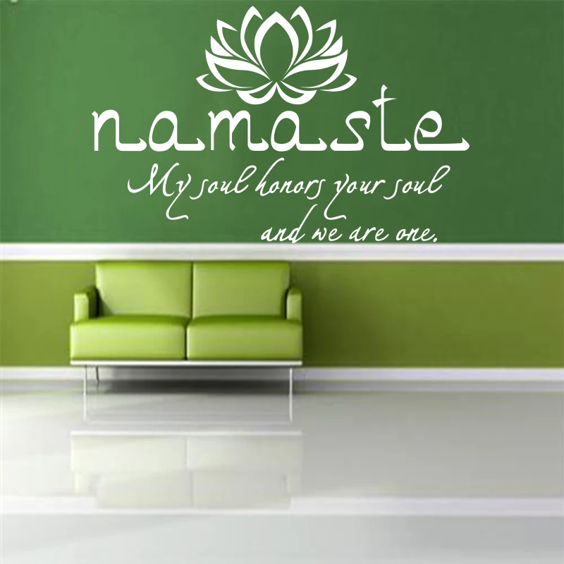 Фото Виниловая наклейка на стену с цитатой Будды Namaste съемный постер художественная Виниловая наклейка на стену с цитатой Будды Namaste съемный постер художественная