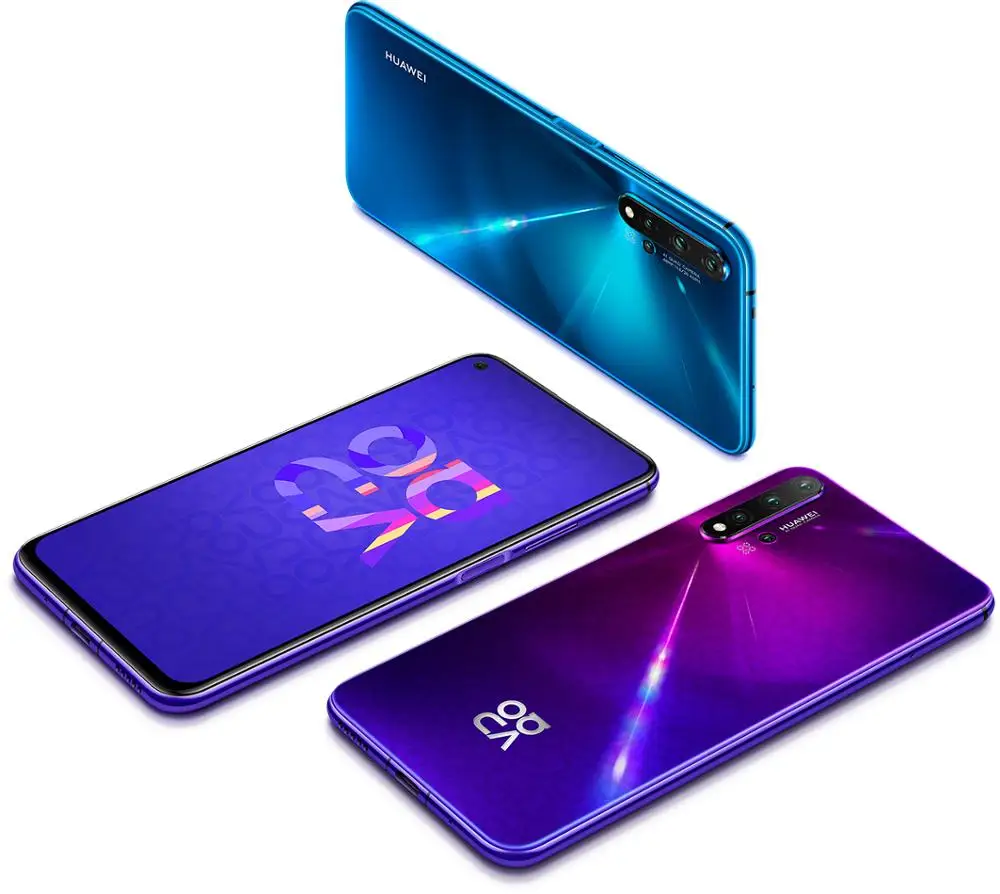 Оригинальный Huawei Nova 5T 6 ГБ + 128 Kirin 980 восемь ядер 26 &quotполноэкранный дисплей Android 9