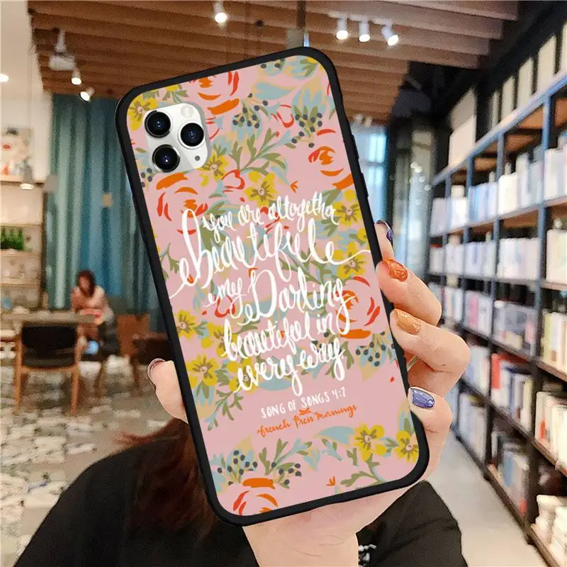 

Bible Philippians Jesus Christ Christian Verse Phone Case for iPhone 11 12 pro MINI XS MAX 8 7 6 6S Plus X 5S SE 2020 XR