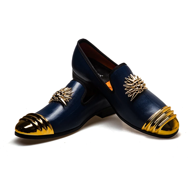 Мужские Винтажные Лоферы MEIJIANA синие Повседневные Удобные мокасины в британском