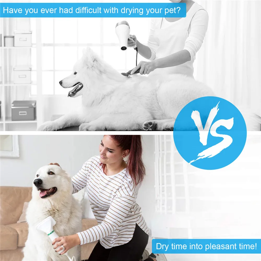 Сушилка для собак 2-в-1 портативная с регулировкой температуры низким уровнем