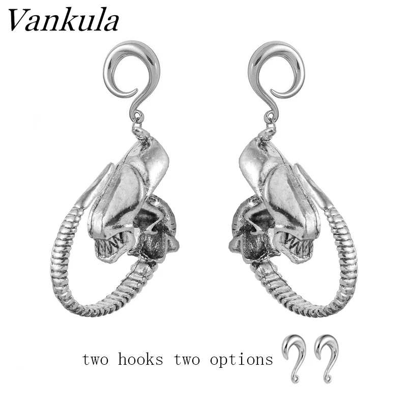 Vankula 2 шт. Новое поступление туннель для ушей из нержавеющей стали 316L Крючок Для