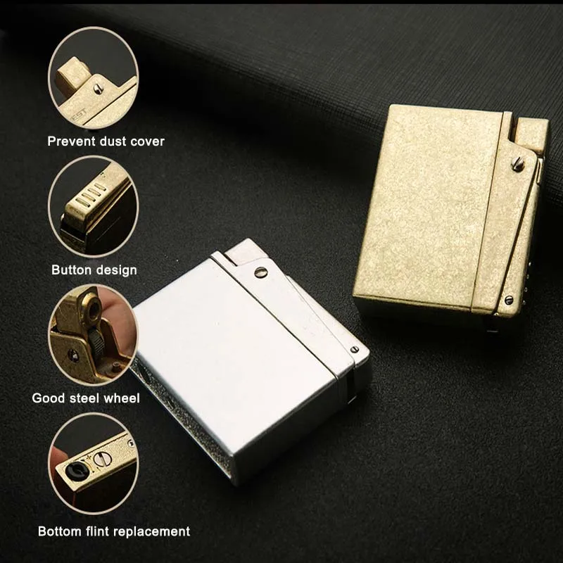 Аксессуары для сигарет креативные винтажные зажигалки Золотая Бутановая