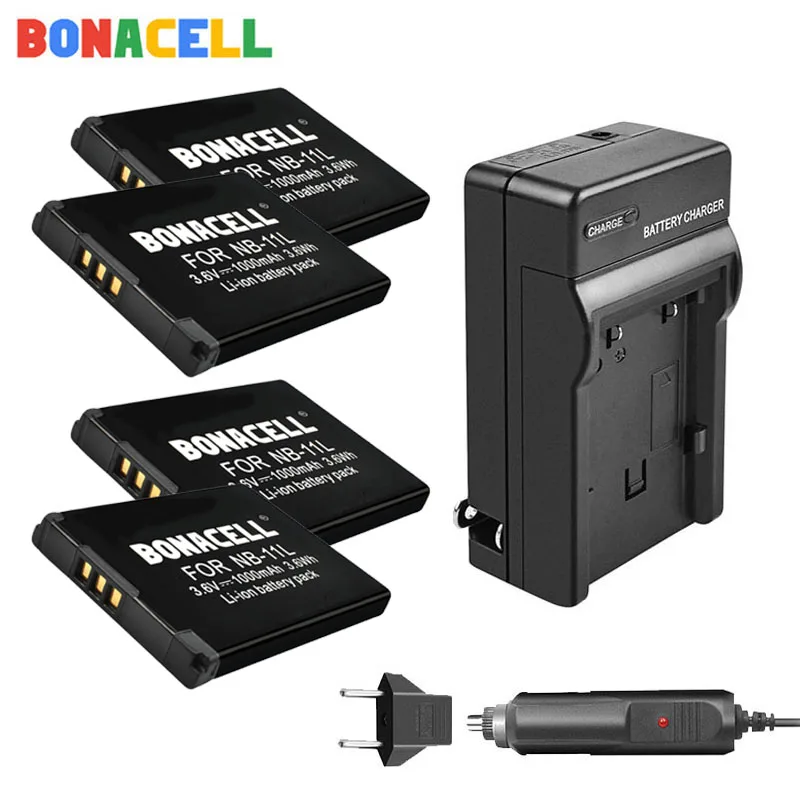 Аккумулятор и зарядное устройство Bonacell для цифровой камеры Canon PowerShot ELPH 110 HS A2300 A2500