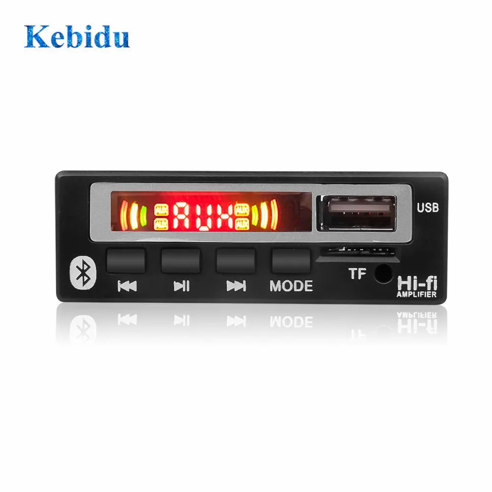 KEBIDU 5 в Bluetooth5.0 MP3 WMA WAV декодер плата 12 беспроводной аудио модуль цветной экран USB TF