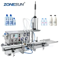 4 diving head magnetic pump automatic desktop cnc liquid water filler with conveyor for perfume filling machine