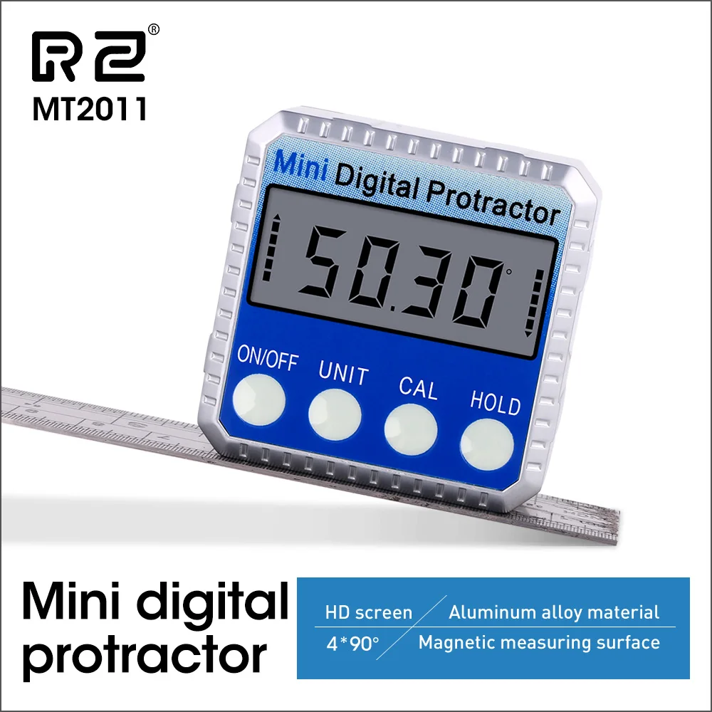 RZ Angle Protractor Universal Bevel 360 Degree Mini Electronic Digital Inclinometer Tester Tools MT2011 | Инструменты