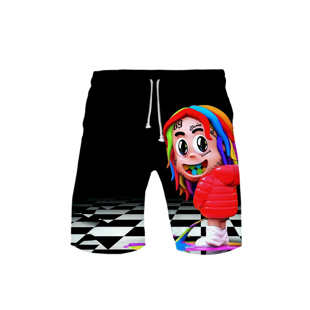 

2021 New hot sale 6IX9INE Beach Shorts summer Men/Women Fashion Shorts Sport Pants Lady Hem Beach Shorts
